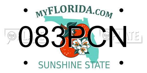 083PCN Florida License Plate