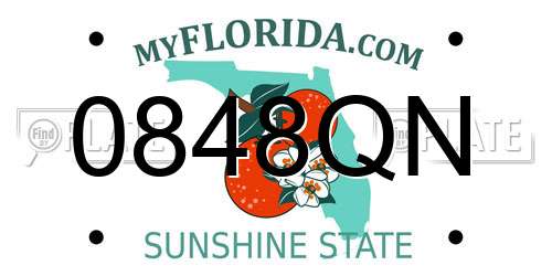 0848QN Florida License Plate