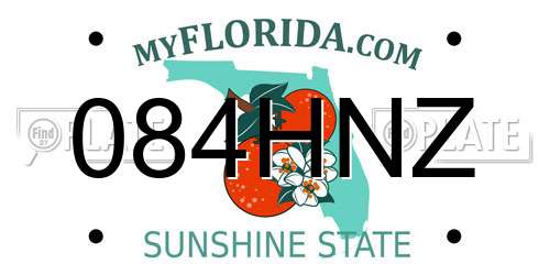 084HNZ Florida License Plate
