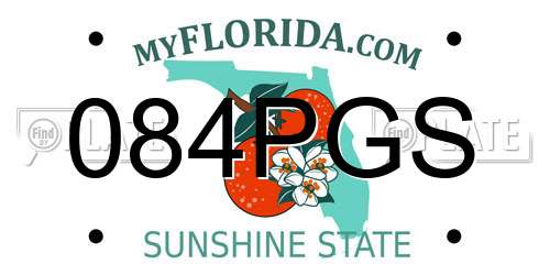 084PGS Florida License Plate