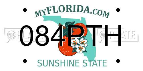 084PTH Florida License Plate