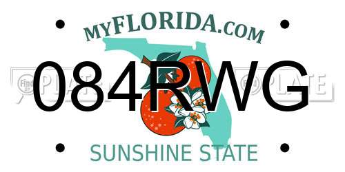 084RWG Florida License Plate