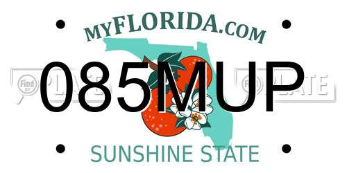 085MUP Florida License Plate