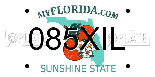 085XIL Florida License Plate
