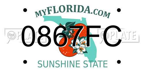 0867FC Florida License Plate