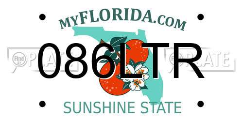086LTR Florida License Plate