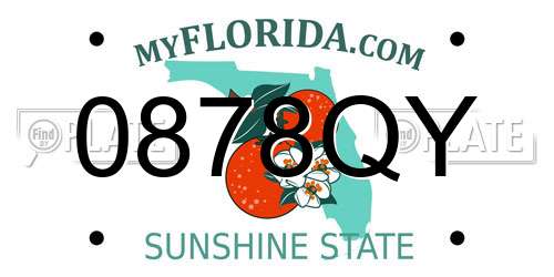 0878QY Florida License Plate