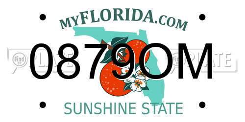 0879OM Florida License Plate
