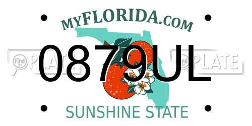 0879UL Florida License Plate