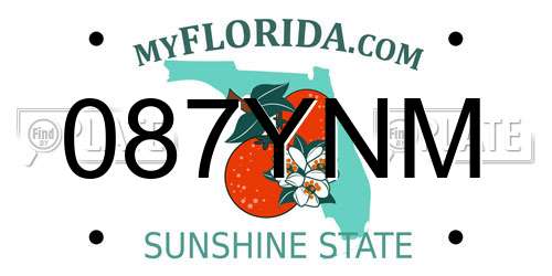 087YNM Florida License Plate