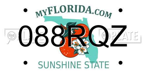 088RQZ Florida License Plate
