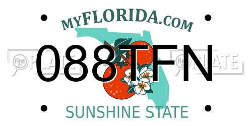 088TFN Florida License Plate