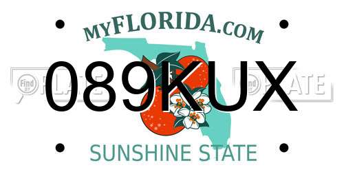 089KUX Florida License Plate