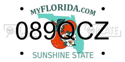 089QCZ Florida License Plate