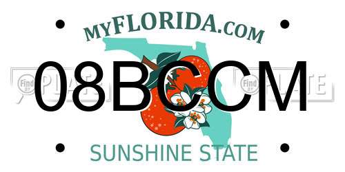 08BCCM Florida License Plate