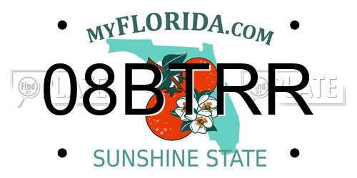 08BTRR Florida License Plate