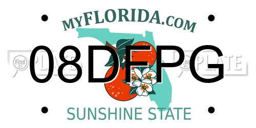 08DFPG Florida License Plate