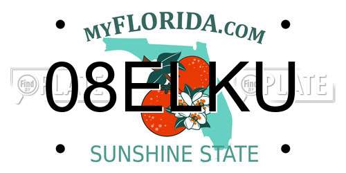 08ELKU Florida License Plate