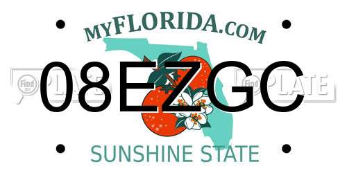 08EZGC Florida License Plate