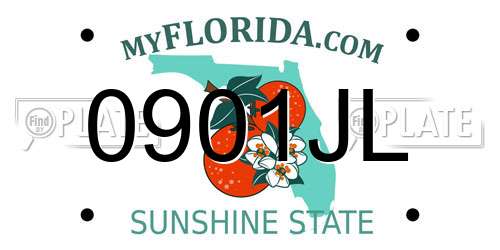 0901JL Florida License Plate
