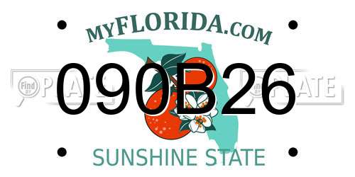 090B26 Florida License Plate
