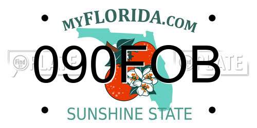 090FOB Florida License Plate