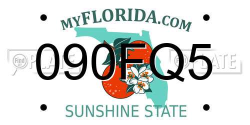 090FQ5 Florida License Plate