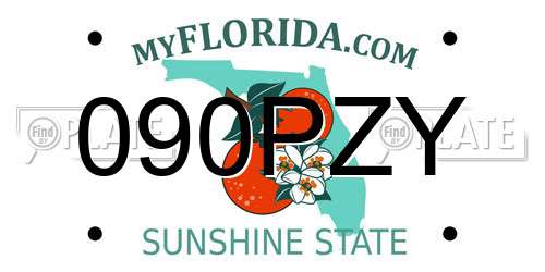 090PZY Florida License Plate