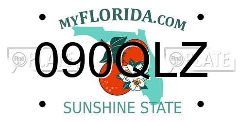 090QLZ Florida License Plate