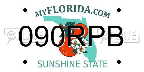 090RPB Florida License Plate