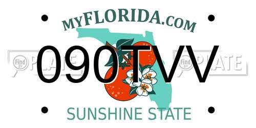 090TVV Florida License Plate