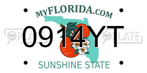 0914YT Florida License Plate