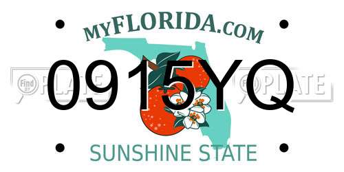 0915YQ Florida License Plate