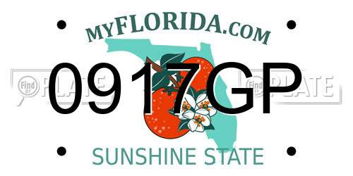 0917GP Florida License Plate
