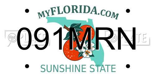 091MRN Florida License Plate