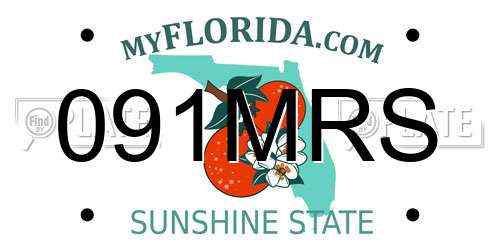 091MRS Florida License Plate