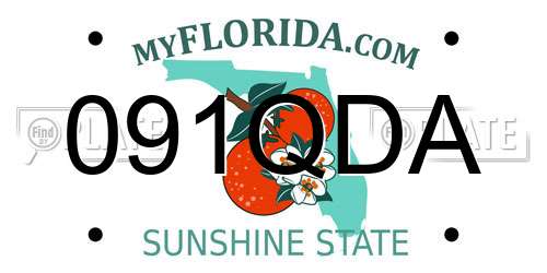 091QDA Florida License Plate