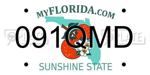 091QMD Florida License Plate