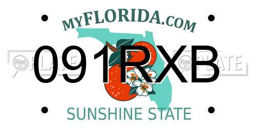 091RXB Florida License Plate