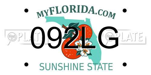 092LG Florida License Plate