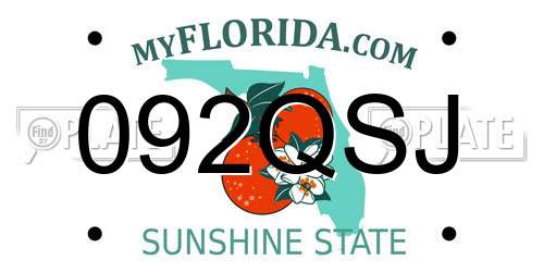 092QSJ Florida License Plate
