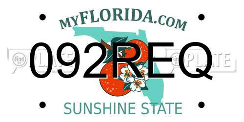 092REQ Florida License Plate