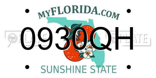 0930QH Florida License Plate
