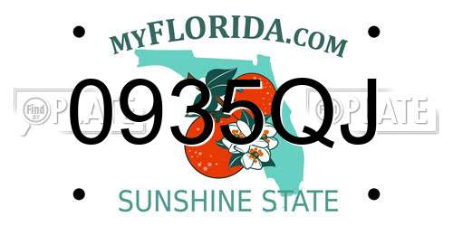 0935QJ Florida License Plate