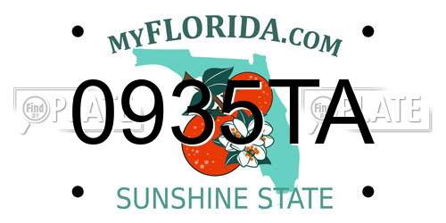 0935TA Florida License Plate