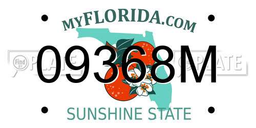 09368M Florida License Plate