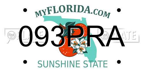 093PRA Florida License Plate