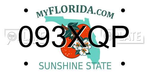 093XQP Florida License Plate