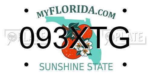 093XTG Florida License Plate