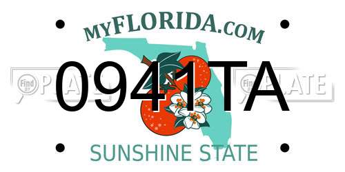 0941TA Florida License Plate